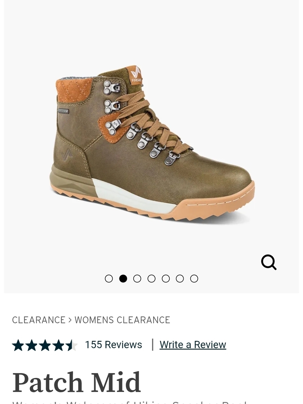 Womens 6.5 Forsake Patch Mid Outdoor Boot
